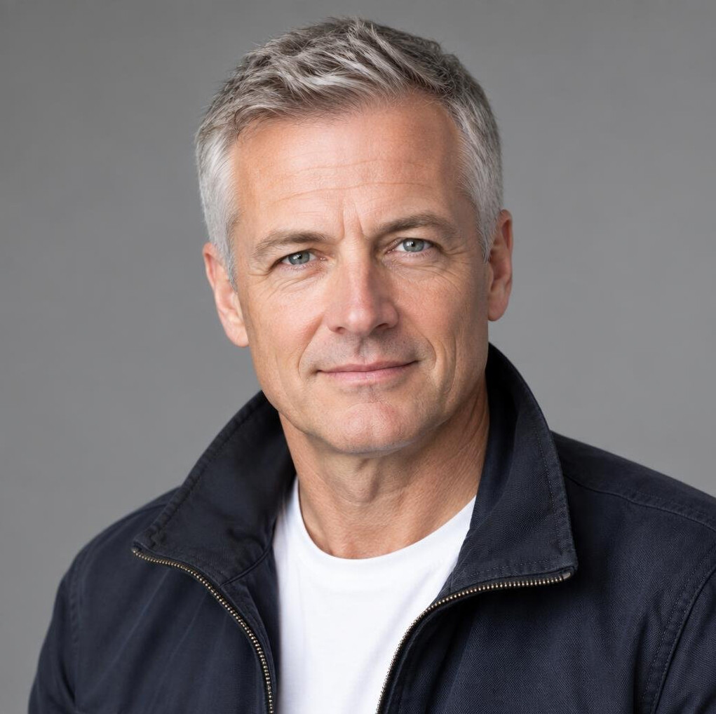 Portrait of a White British male senior broadcast engineer